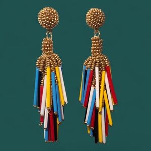 Deepa Gurnani Beaded Statement Earrings